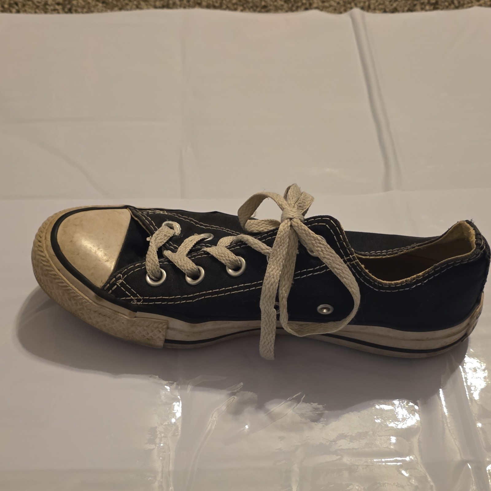 Converse Chuck Taylor All Star Low Top Lace Up Sneakers Black/White M9166