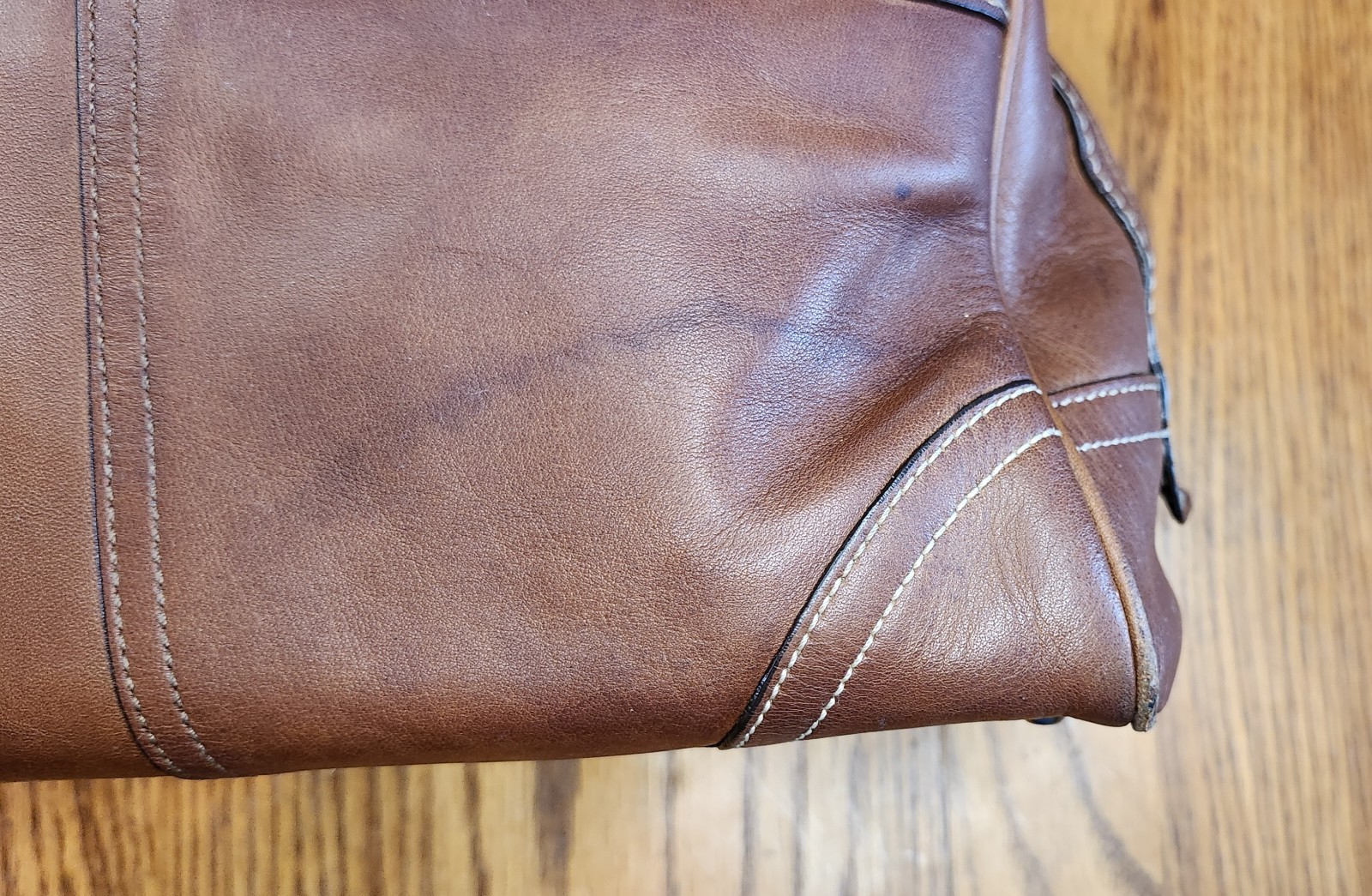 Vintage Coach Hamilton Tanned Cognac Brown Leather Tote Bag Satchel y2k