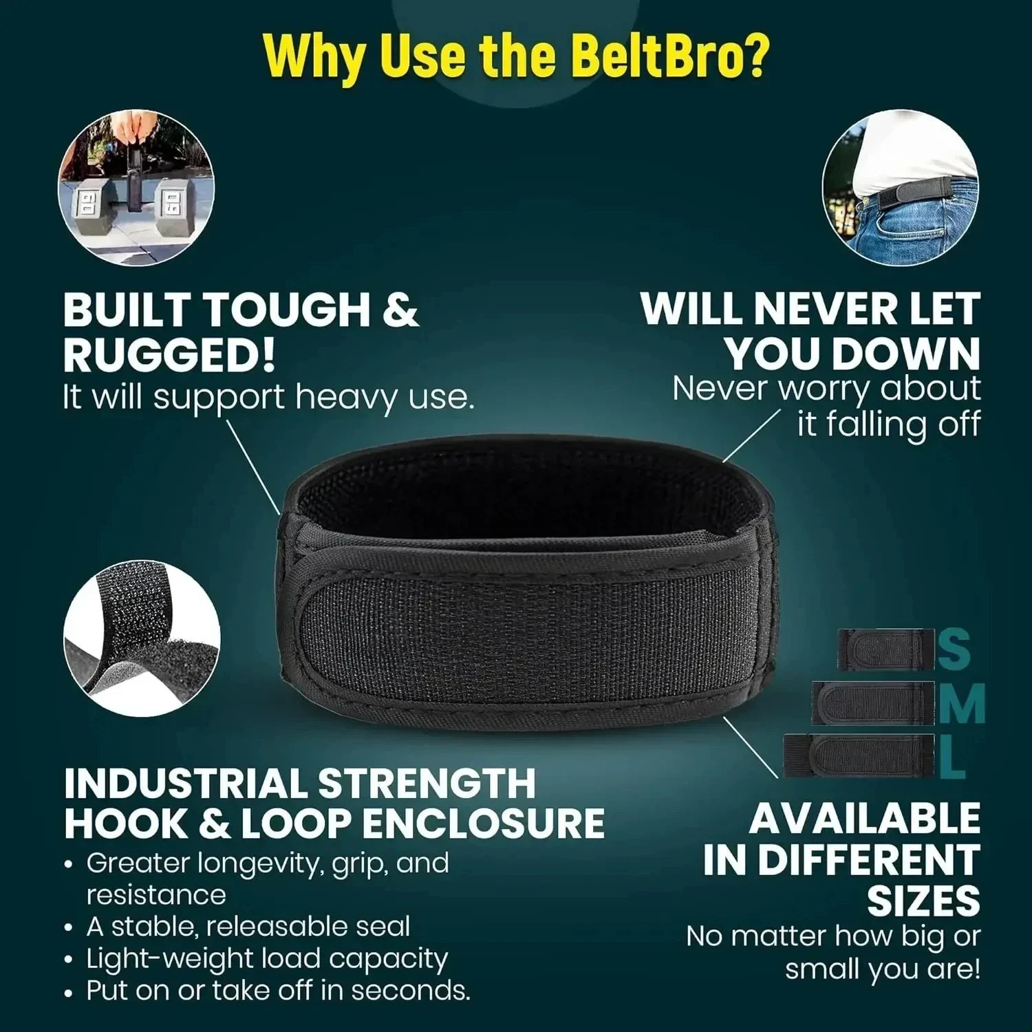 BeltBro Pro Pairs For Men Next Gen BeltPro Buckle-Free Elastic Belt
