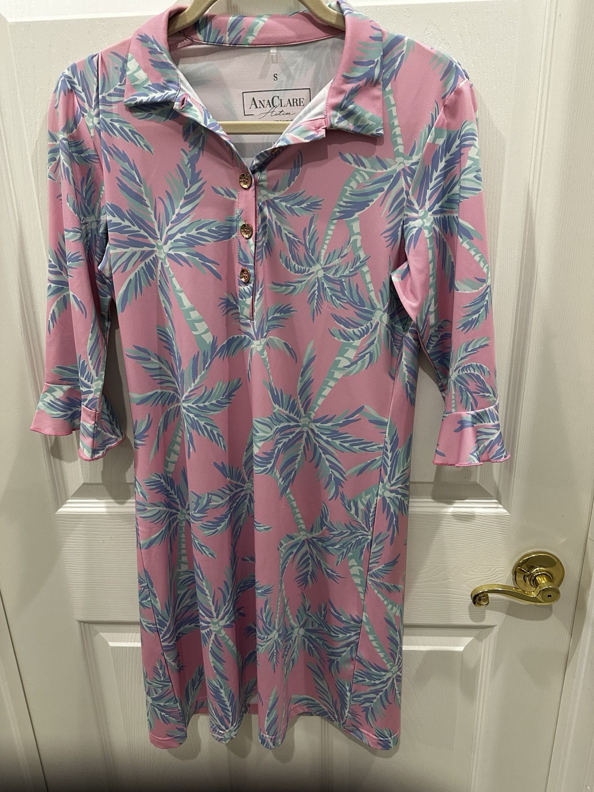 Ana Clare Active Dress Womens S Golf Walk Hike Palm Trees Golf Pickleball