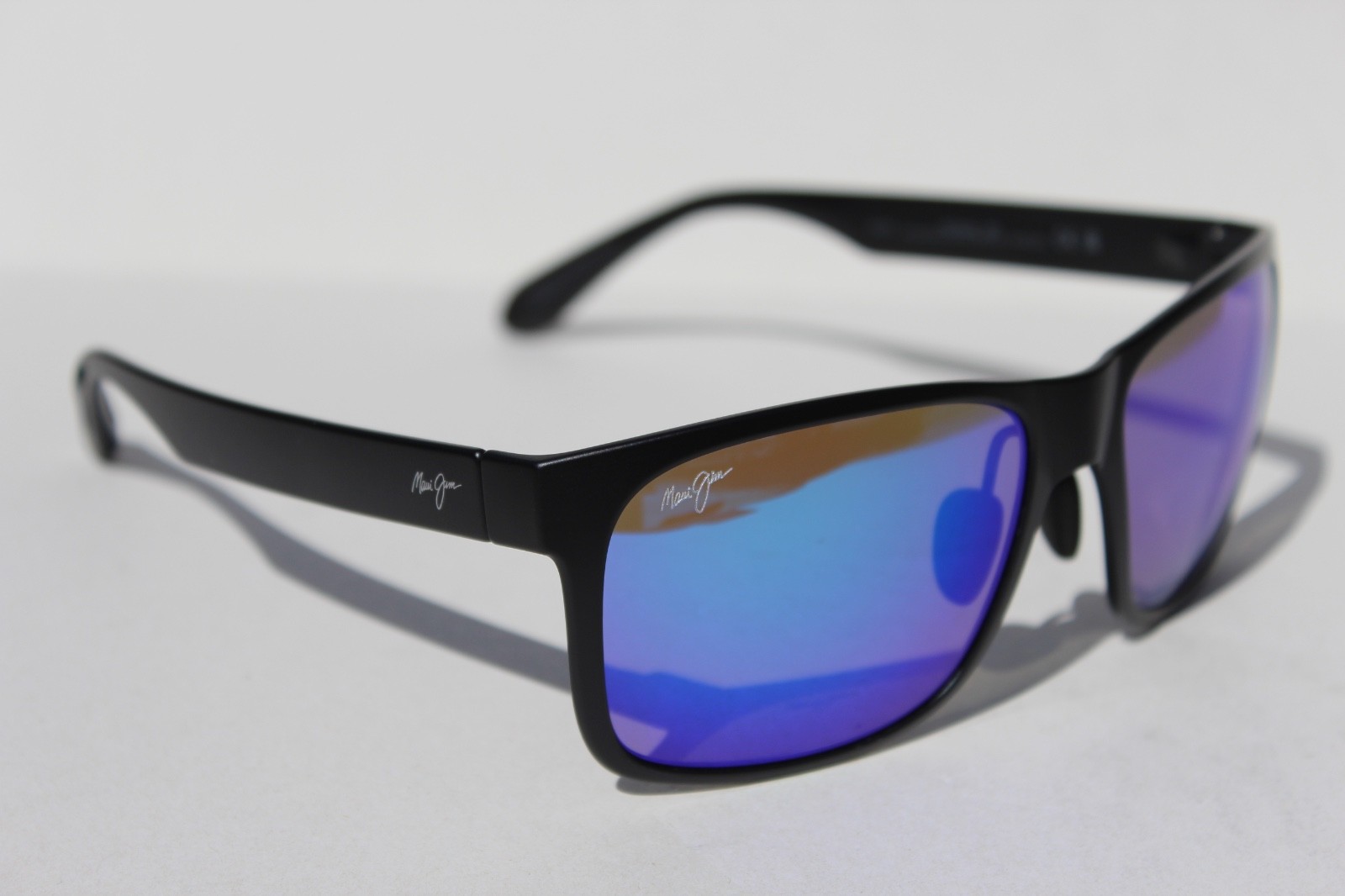 MAUI JIM Red Sands POLARIZED Sunglasses B432-2M Matte Black/Blue Hawaii NEW