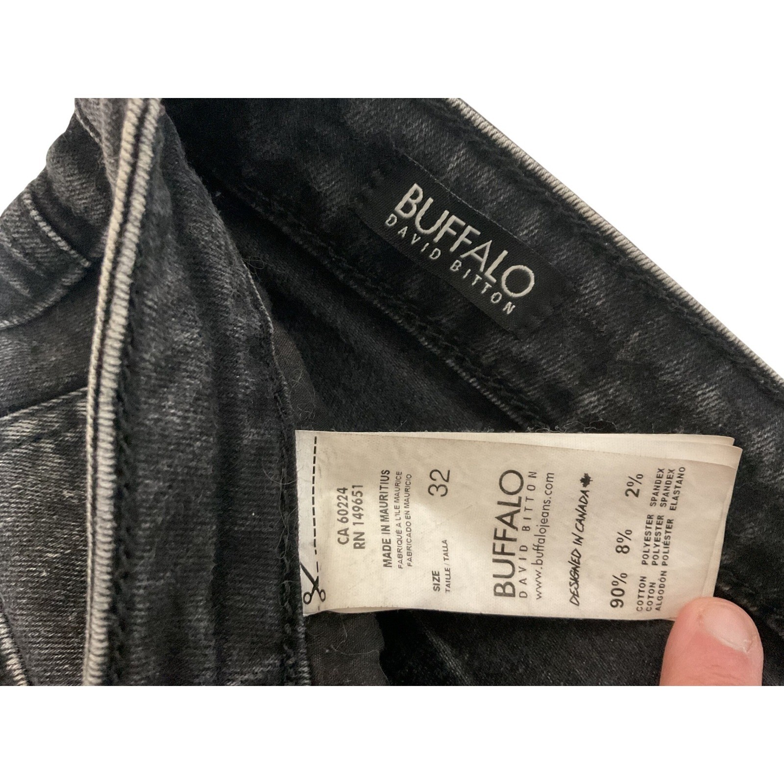 Buffalo Margot Mom Jeans Women 32 Black High Rise Tapered Stretch Denim