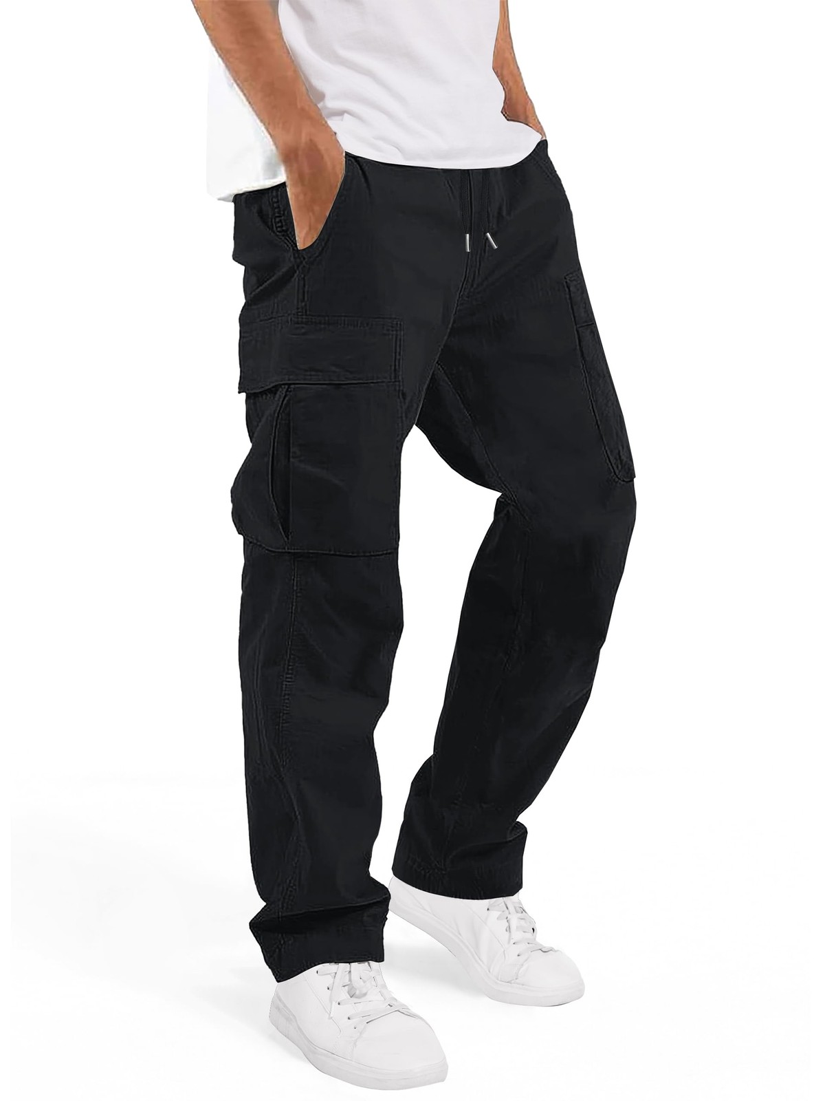 Tallemon Men’s Casual Cargo Pants 30/32/34/36 Tall Inseam Hiking Pants Workout