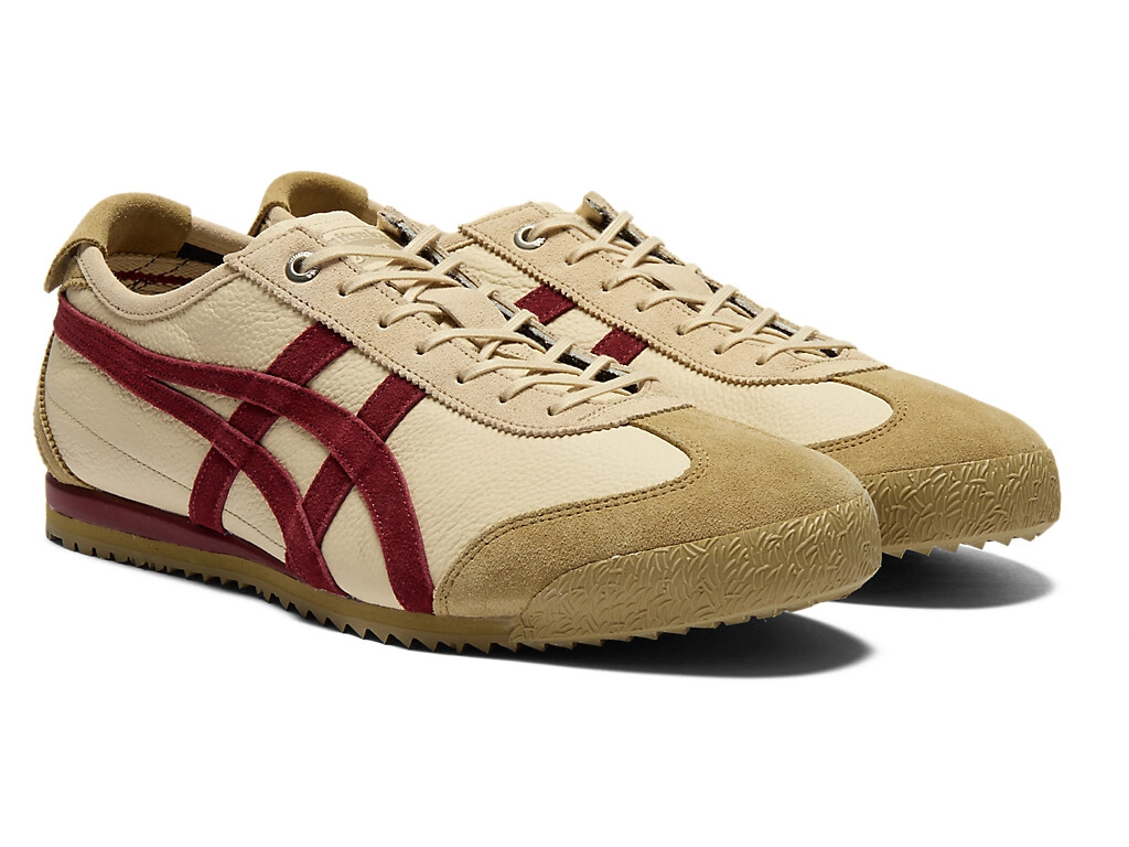 Onitsuka Tiger Mexico 66 SD 1183C015 Beige Red Sneakers New With Box