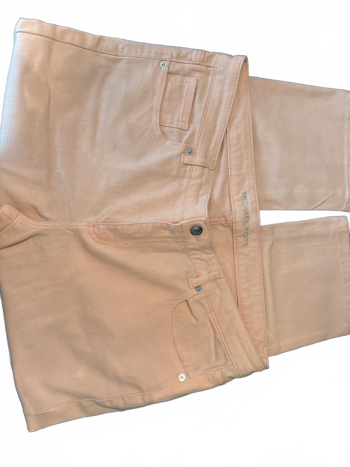 Michael Kors Cropped Skinny Shell Pink Jeans 12