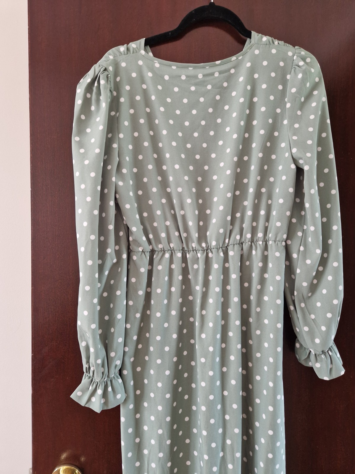 Emery Rose Dress Size Small Midi Long Green Polka Dot Wedding Occasion Summer