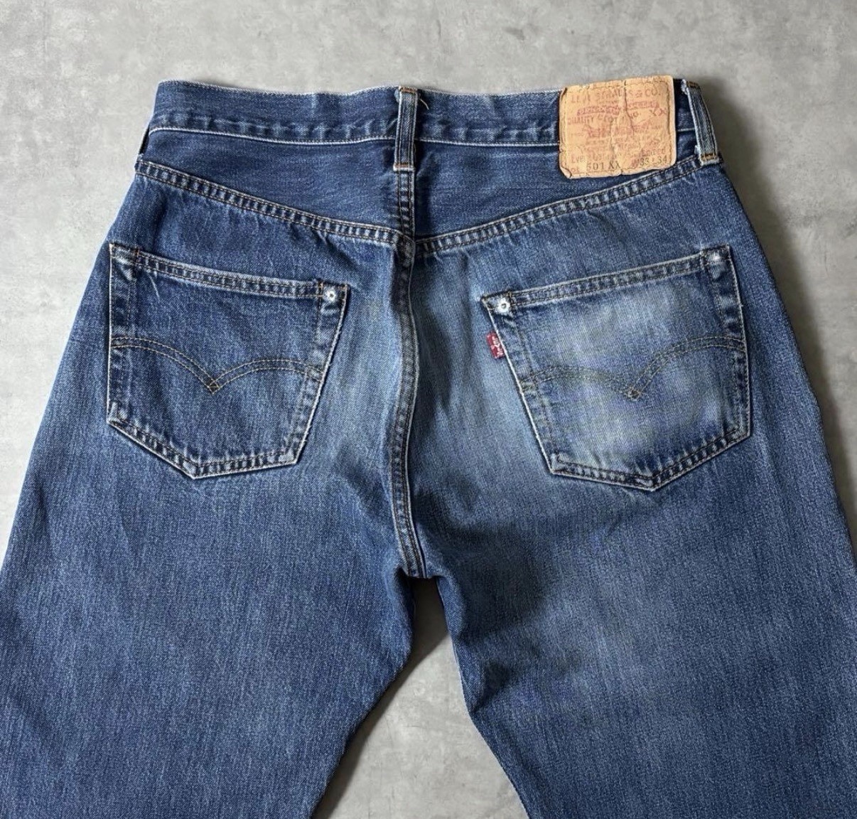 vintage Levi’s 501XX 90s Valencia 555 Redline Selvedge W33 L34 USA Made