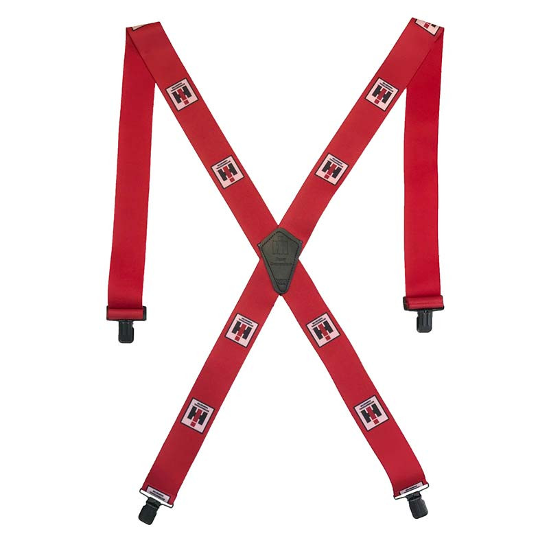 45″ IH Red 2″ Clip-on Suspenders International Harvester IH200C-R-Red