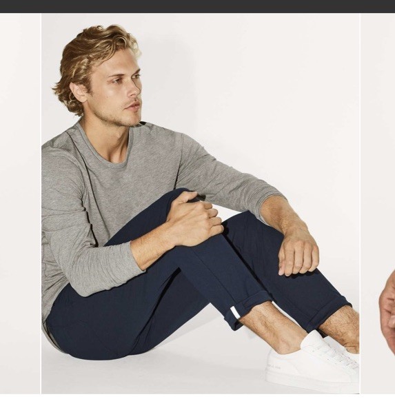 Lululemon ABC Mens 30X32 Classic Warpstreme Performance Stretch Pants Navy Blue