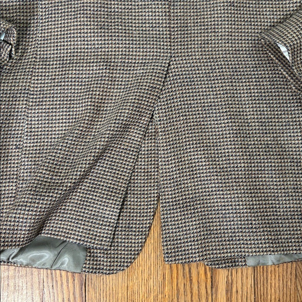 Tommy Hilfiger Houndstooth Blazer Brown 3-Button Sport Coat Mens 41L Made in USA
