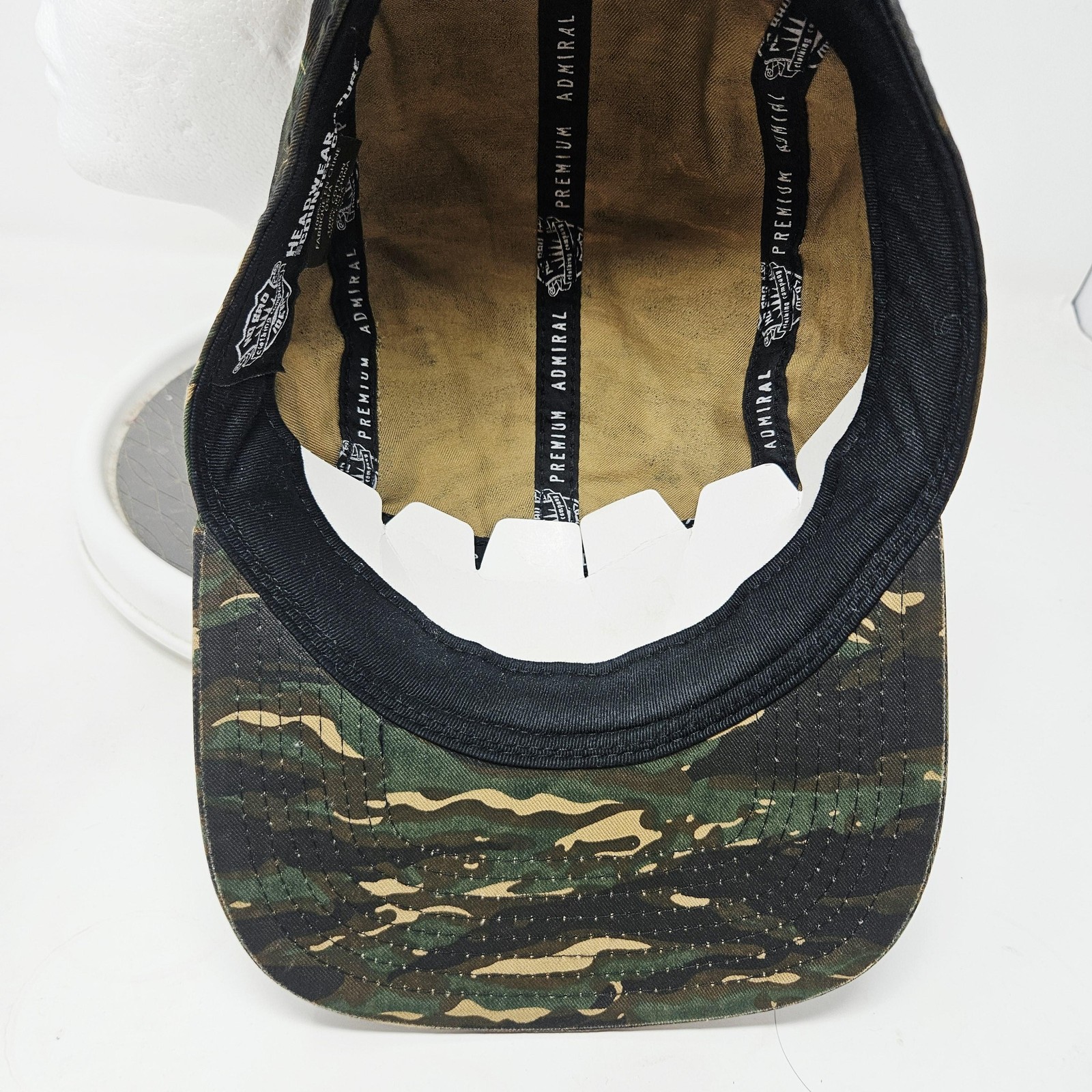 No Bad Ideas Hat Cap 5 Panel Strap Back One Size Green Mens Camo Twill