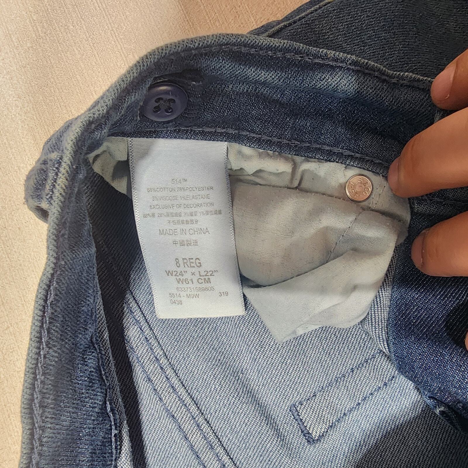 Levi’s straight 514 8 reg W24” L22 boy’s