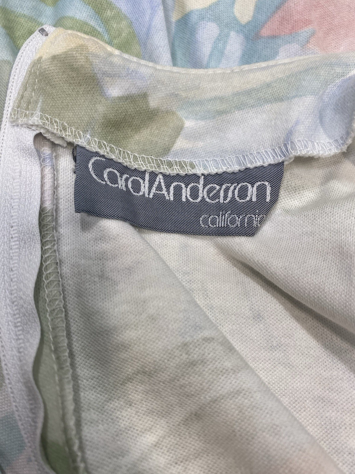 Vintage Dress SIZE SMALL floral long classic 80s 90s CAROL ANDERSON pastel