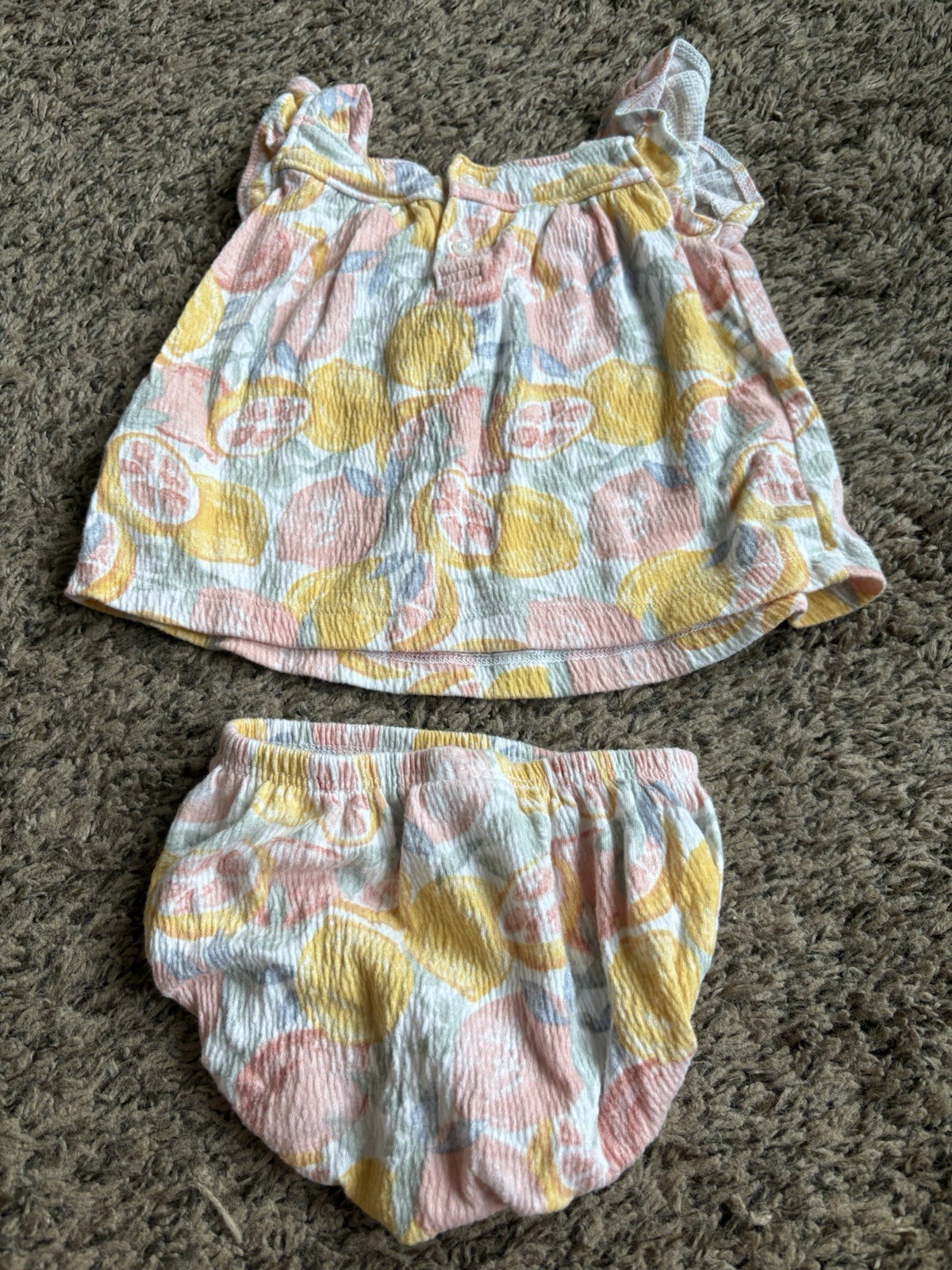 Carter’s Baby Girls 2-Piece Multicolor Floral Sleeveless Top & Bloomers Set 0-3M