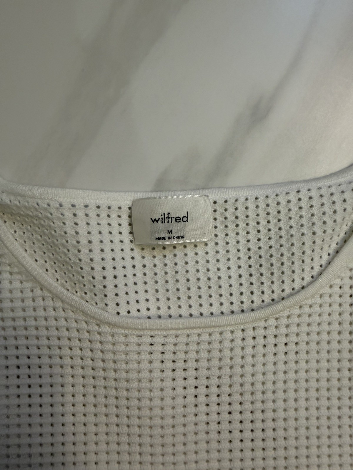Wilfred Free Sweater Womens Medium White Knit Aritzia Casual