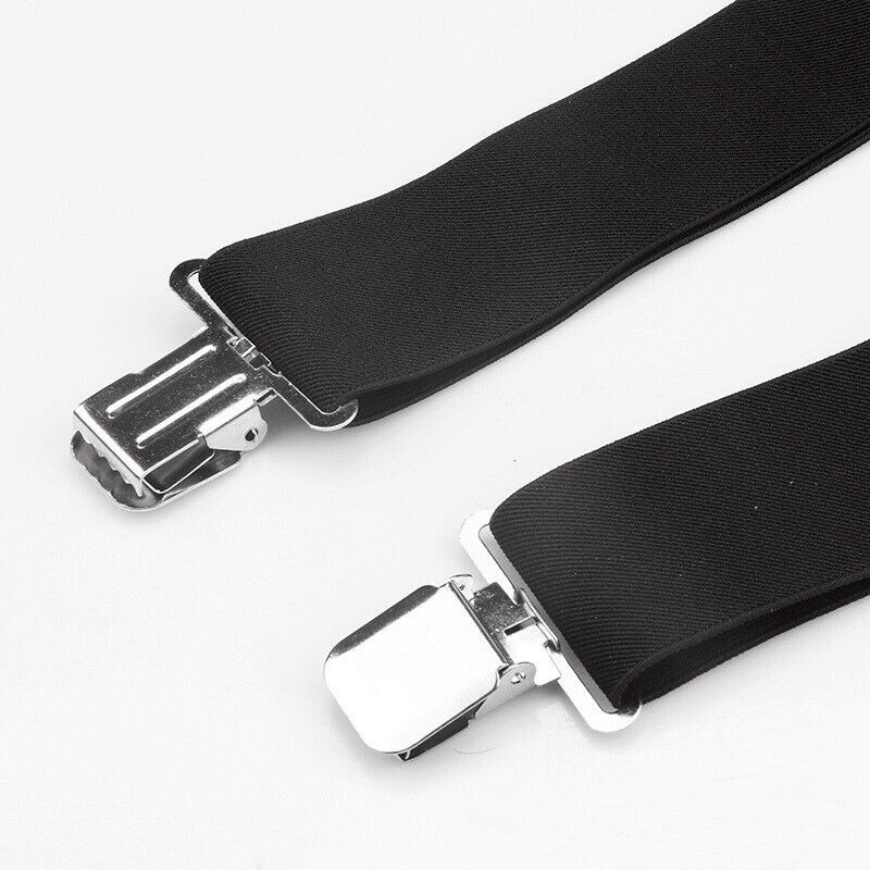 General Pants Cross X Shape Suspender Strap Leather Crosspatch High Elasticity