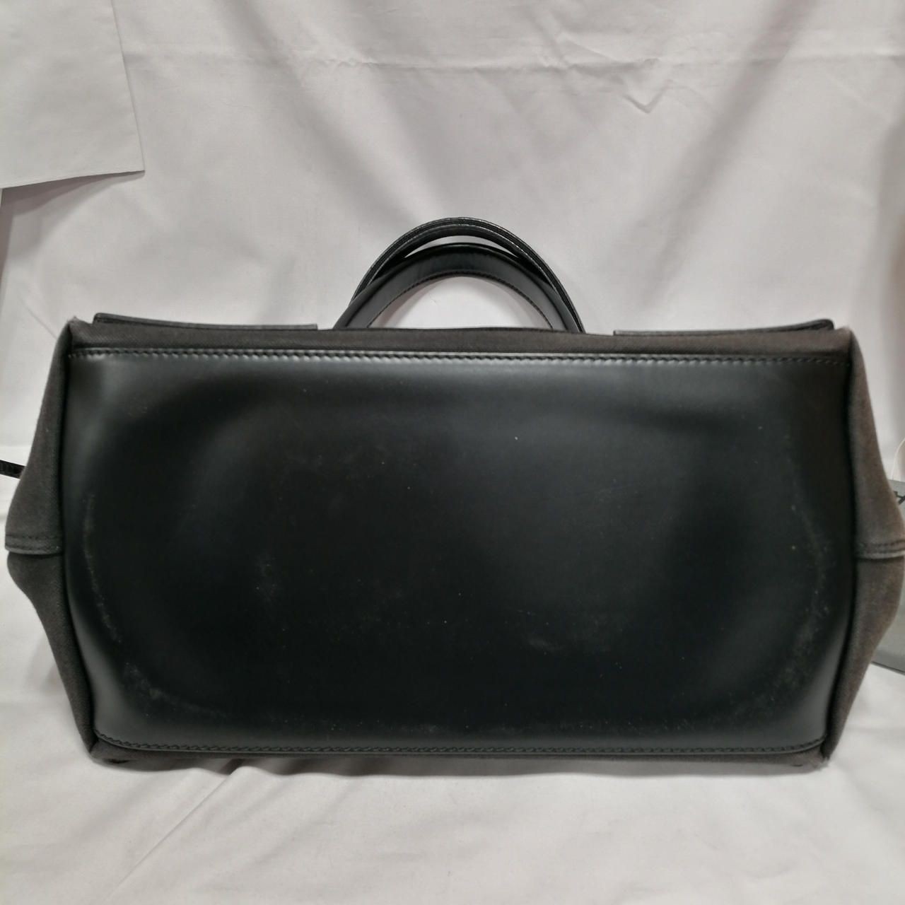 BALENCIAGA Canvas Leather Tote Bag Black 339933-1000 Used