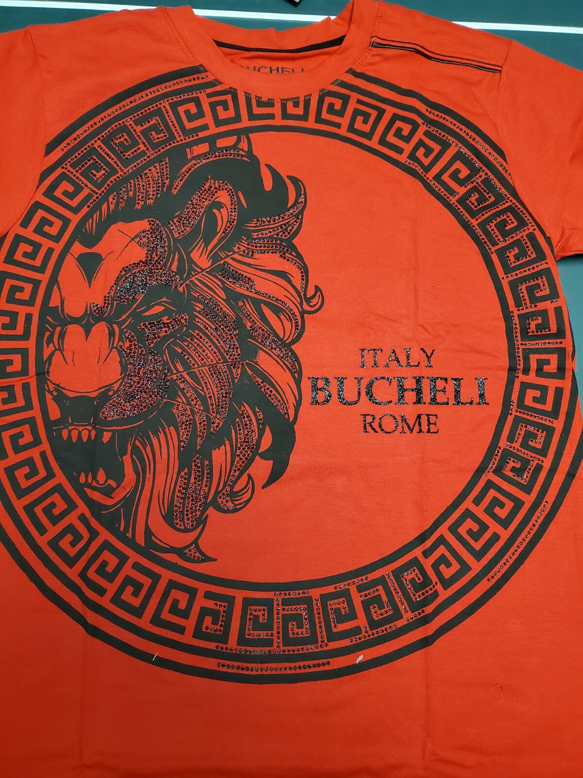 Men’s Bucheli Slim Fit Red Cotton/Lycra Stretch Fashion Tee Free Ship