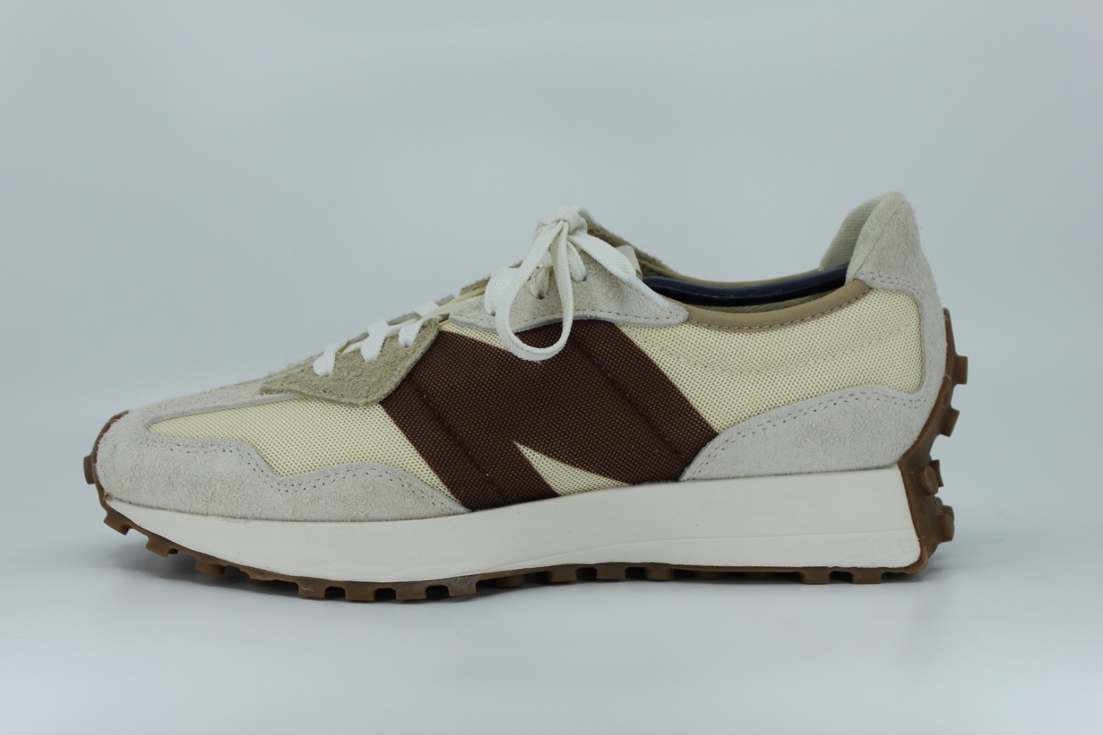 New Balance 327 MS327ACM Mens 9 D Casual Running Shoes Cream Brown Suede