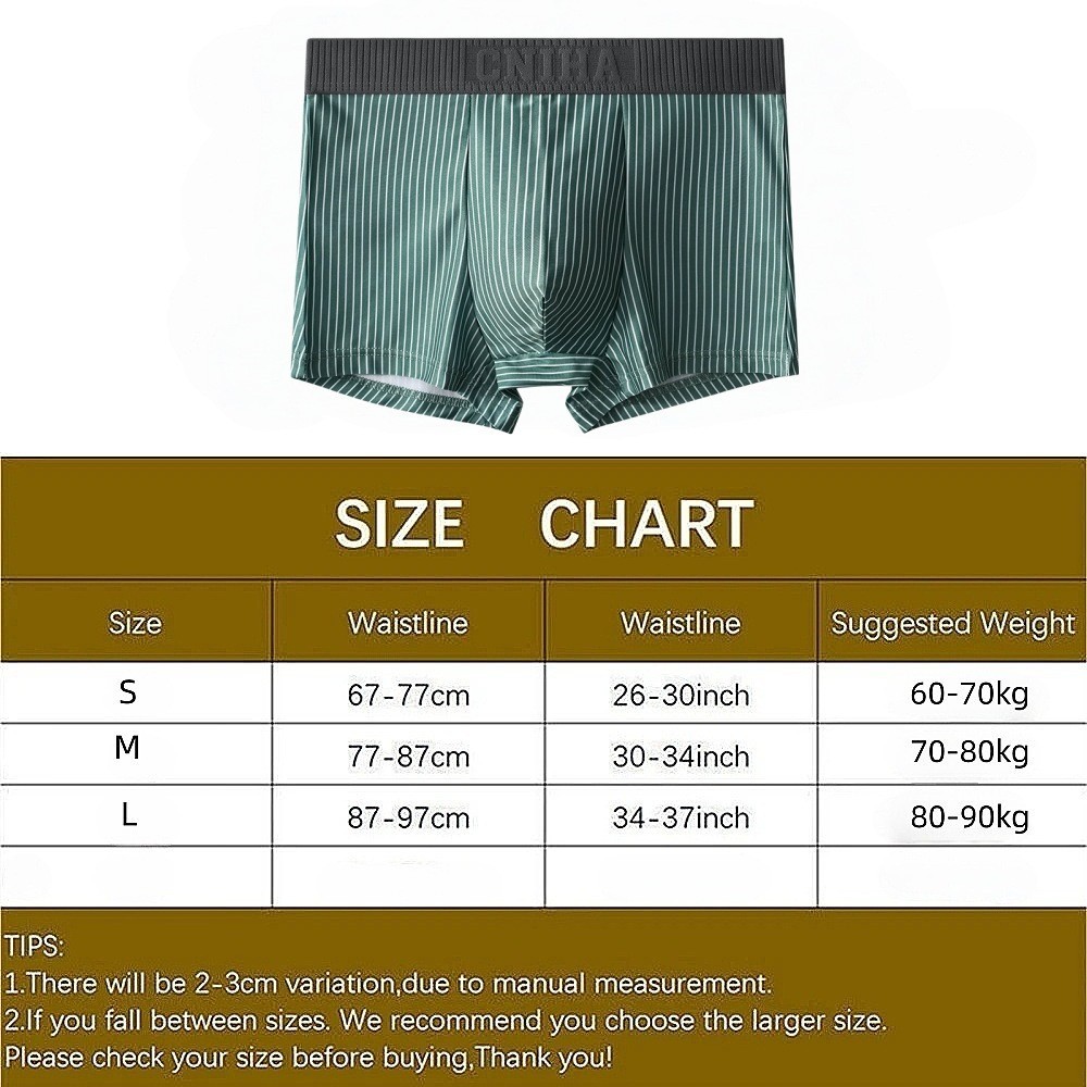 4 PCS Men’s Underwear Soft Boxer Briefs Breathable Comfortable Trunks