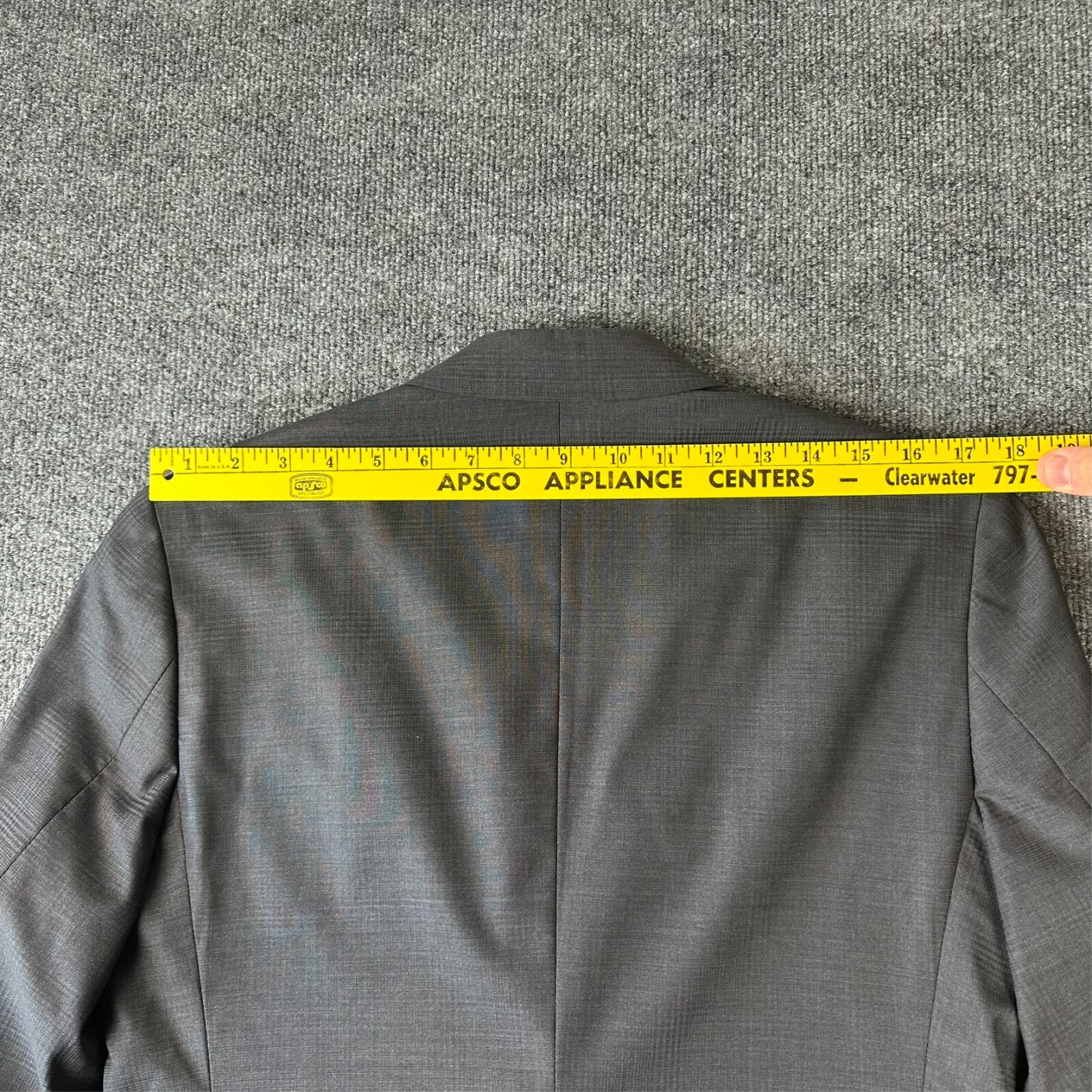 Theory Chambers Model Solid Gray 2-Btn Wool Stretch Blazer Jacket 38S