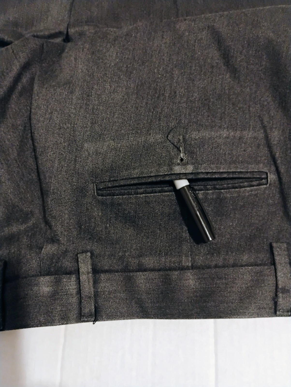 Dockers Signature Khaki Gray Twill Pants 34W Classic Fit Straight
