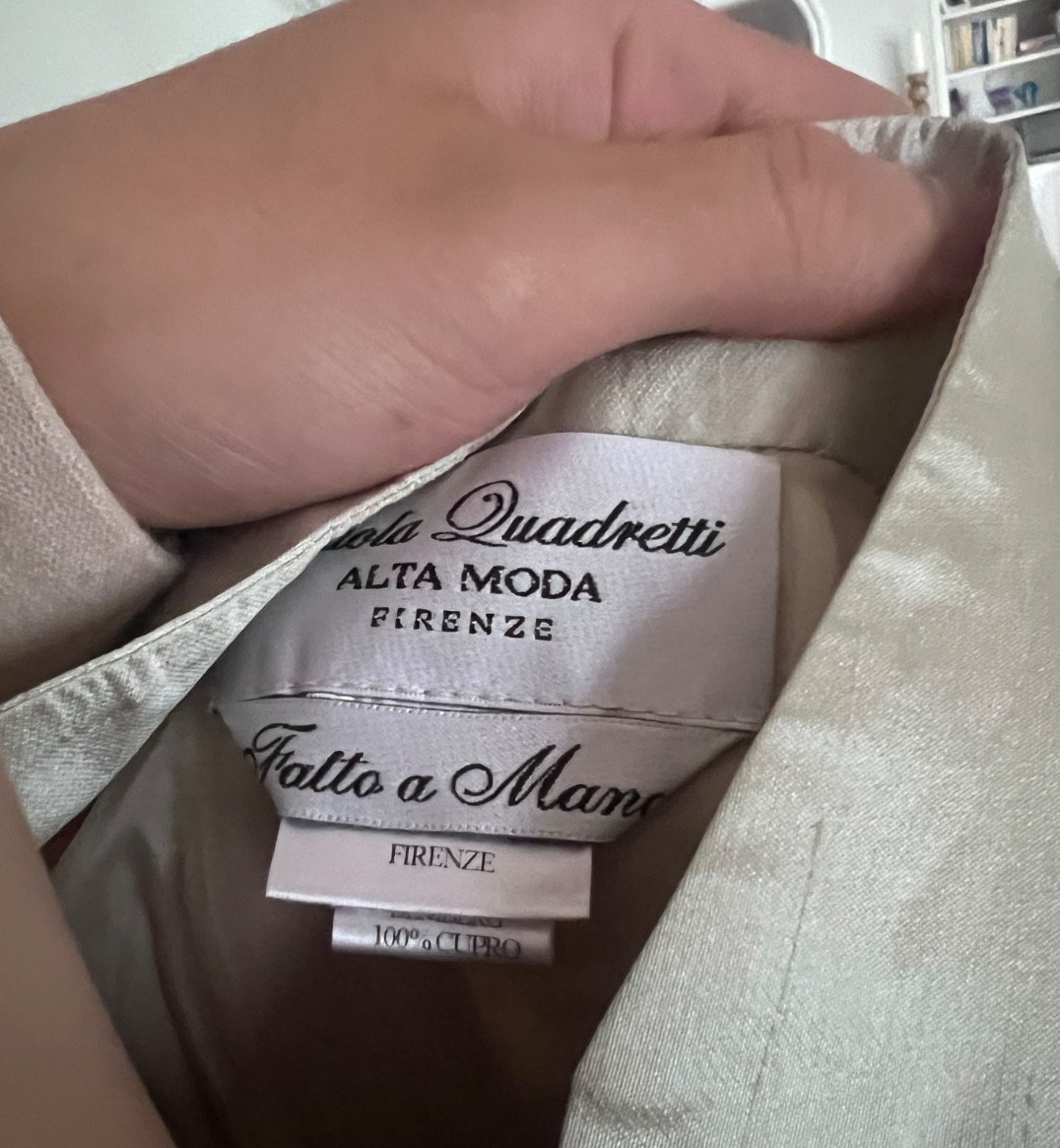 Paola Quadretti Alta Moda Firenze Ikat Print Dress Made Italy Women’s Size Small