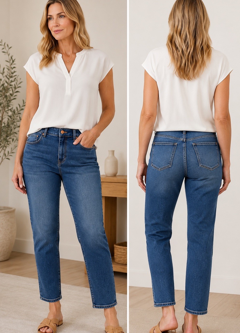 Talbots Everyday Relaxed Jeans Women’s Size 10 Medium Wash Stretch Denim Pants