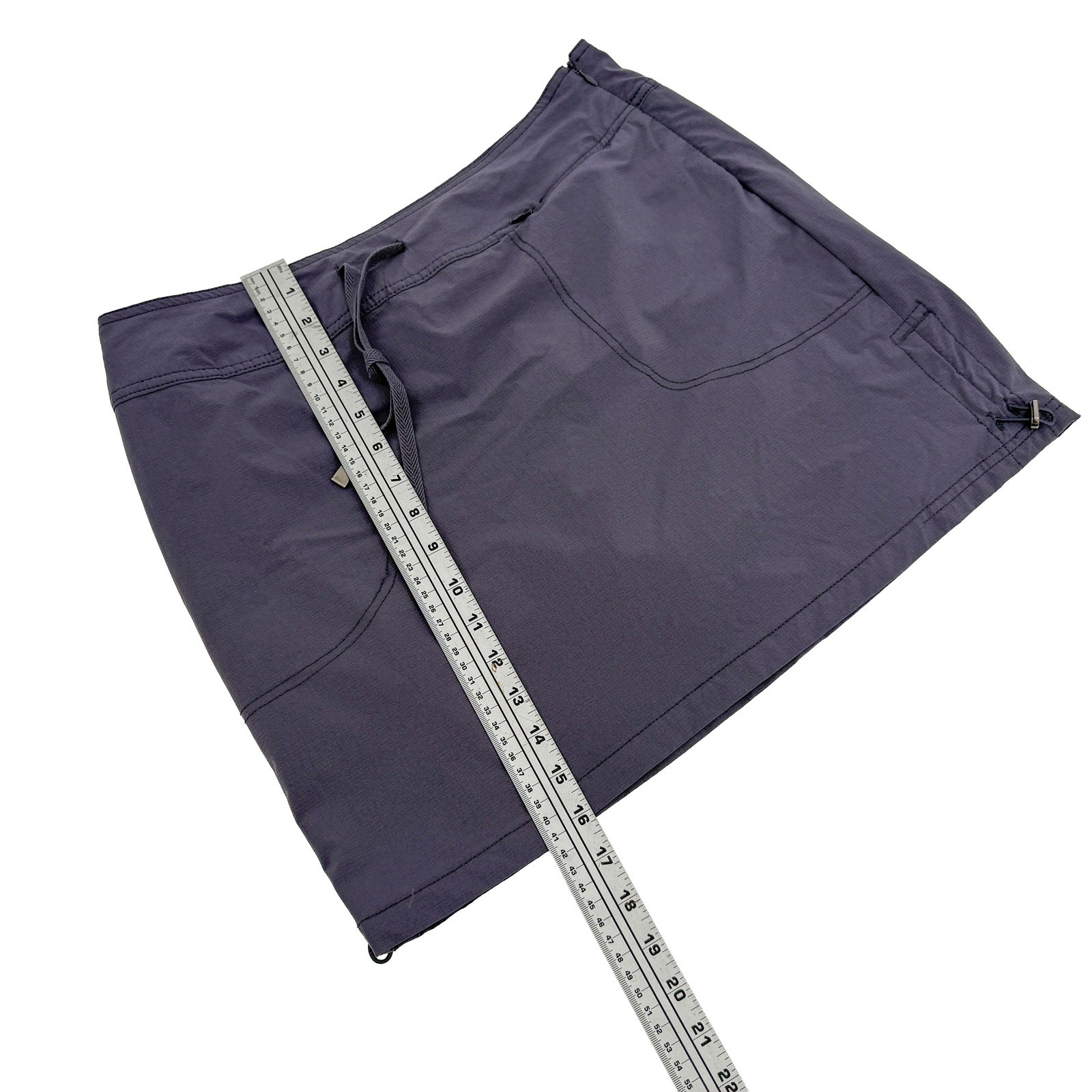 Green Tea Skort Women Large Gray Active Drawstring Hiking Athletic Performance