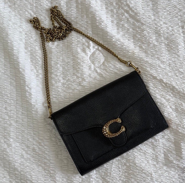 Coach Tabby Clutch Pebbled Foldover Crossbody
