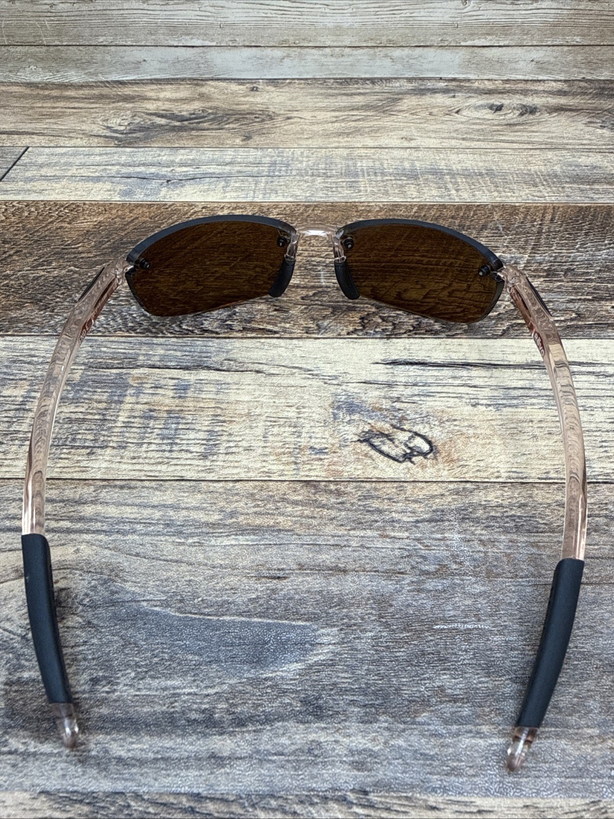REVO DESCEND E Blush Crystal POLARIZED Champagne Rose Sunglass Frames Only