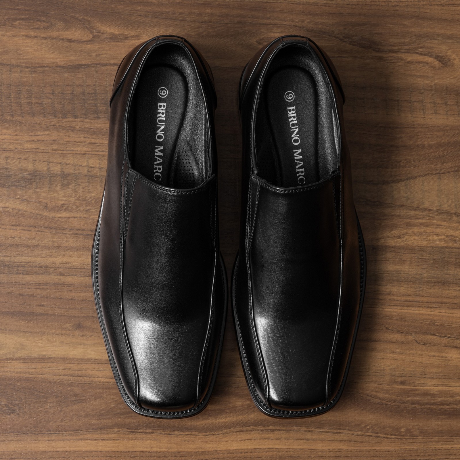 Men’s Dress Shoes Loafer Shoes Leather Lined Slip on Shoes Wide Size