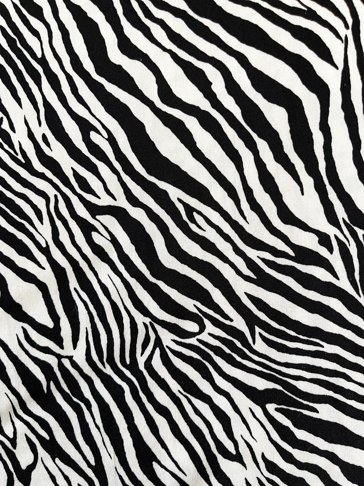 Notations XL Zebra Print Blouse Black White Scoop Neck Stretch Short Sleeve Top
