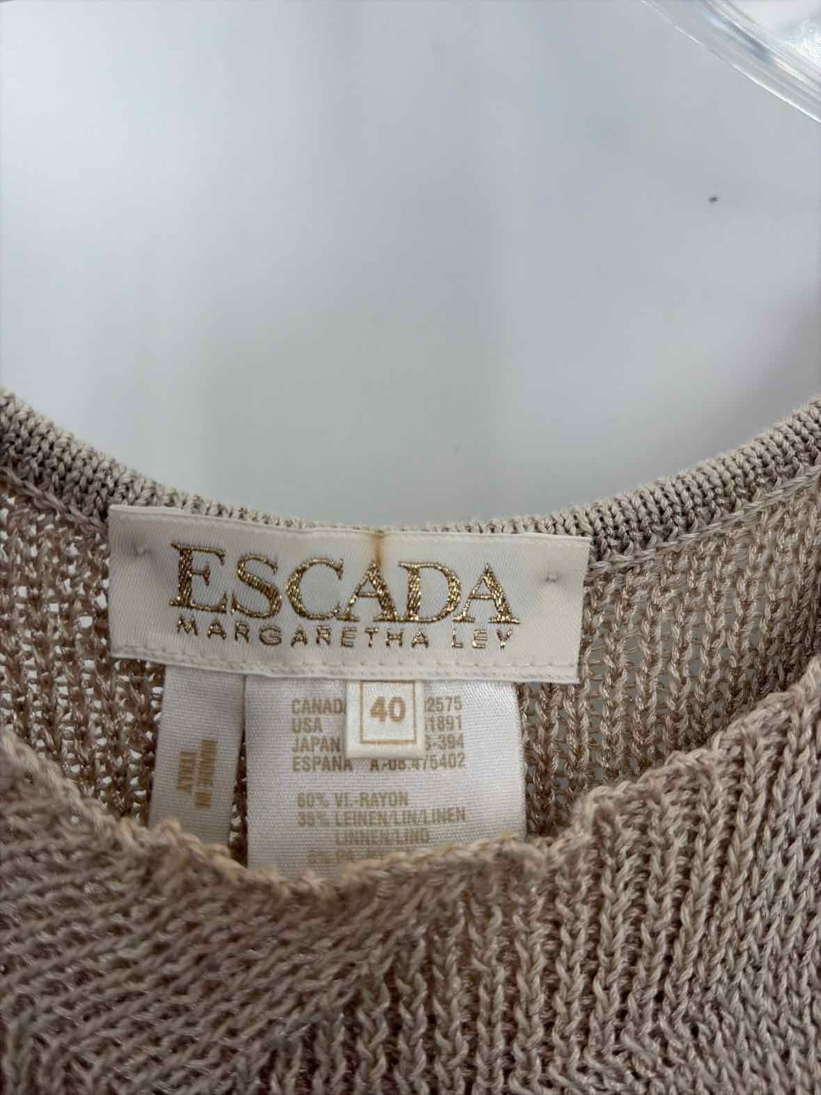 Pre-Owned Escada Tan Size 40 Knit Tank Top