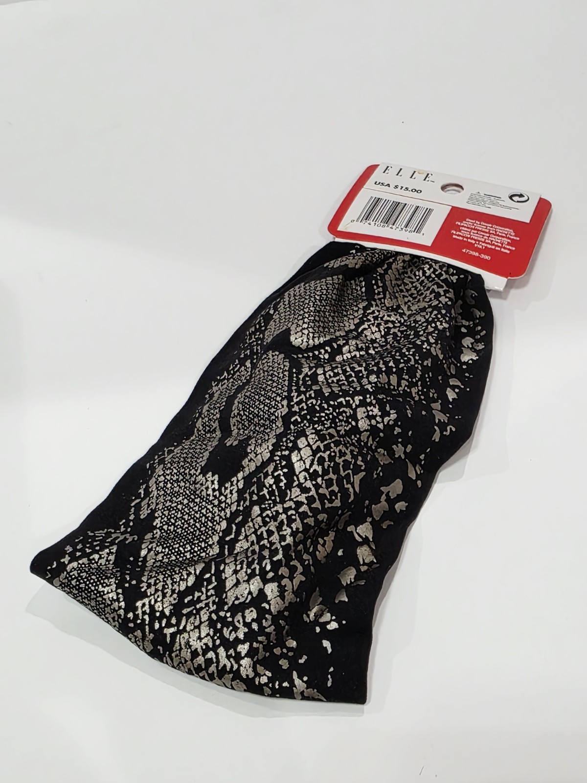 Elle Conair 47398 BLACK 100% Polyamide Headwrap Stretch Elastic Hair Bandeau New