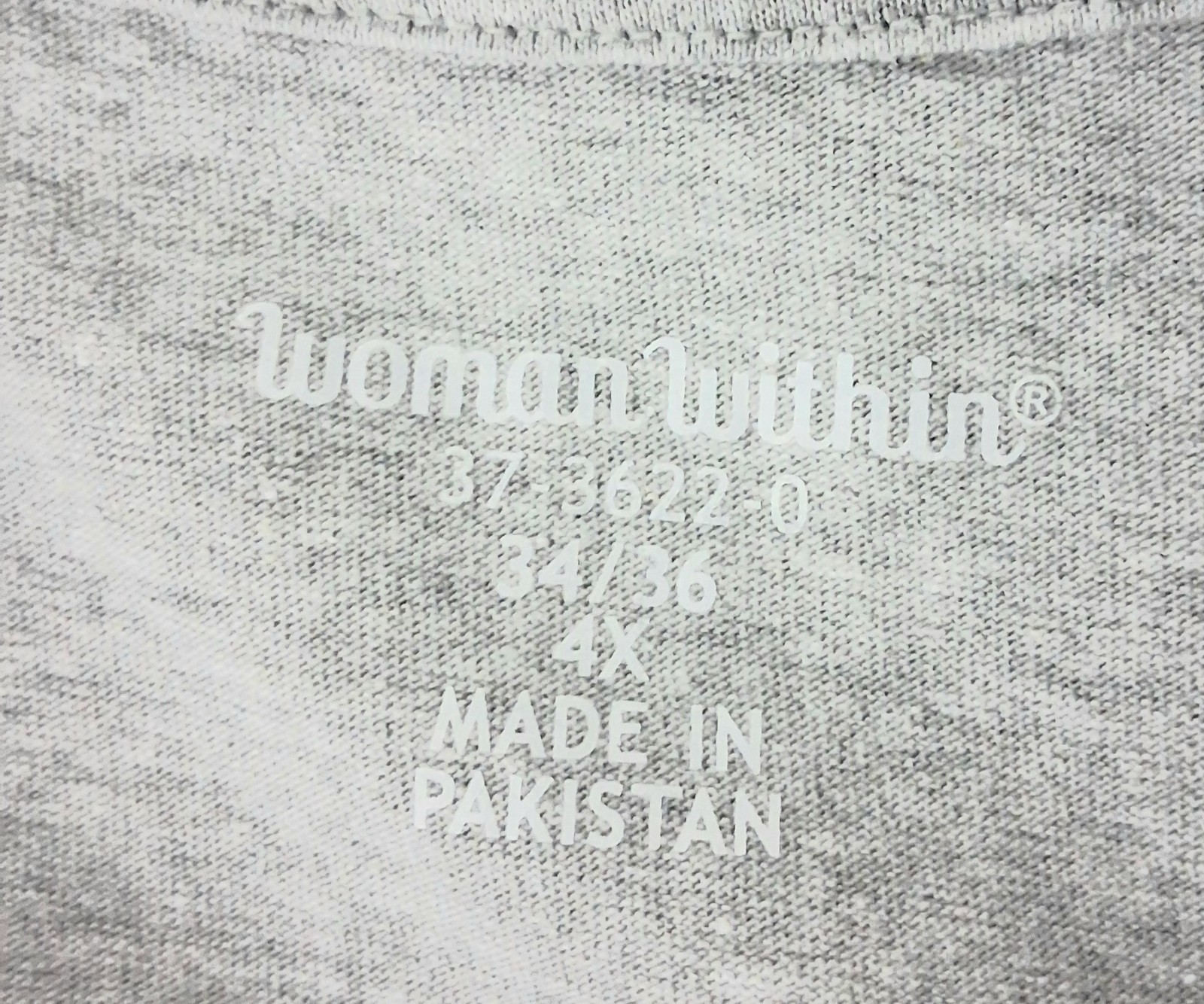 Woman Within Kangaroo Pocket Tee Size 34/36 Gray Butterfly American Flag Preowne