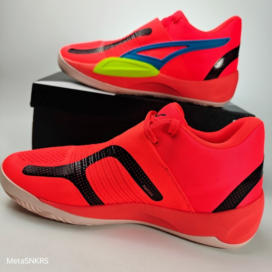 Puma US 16 Men’s Orange Black Blue Yellow Rise Nitro Basketball 377012 04 New