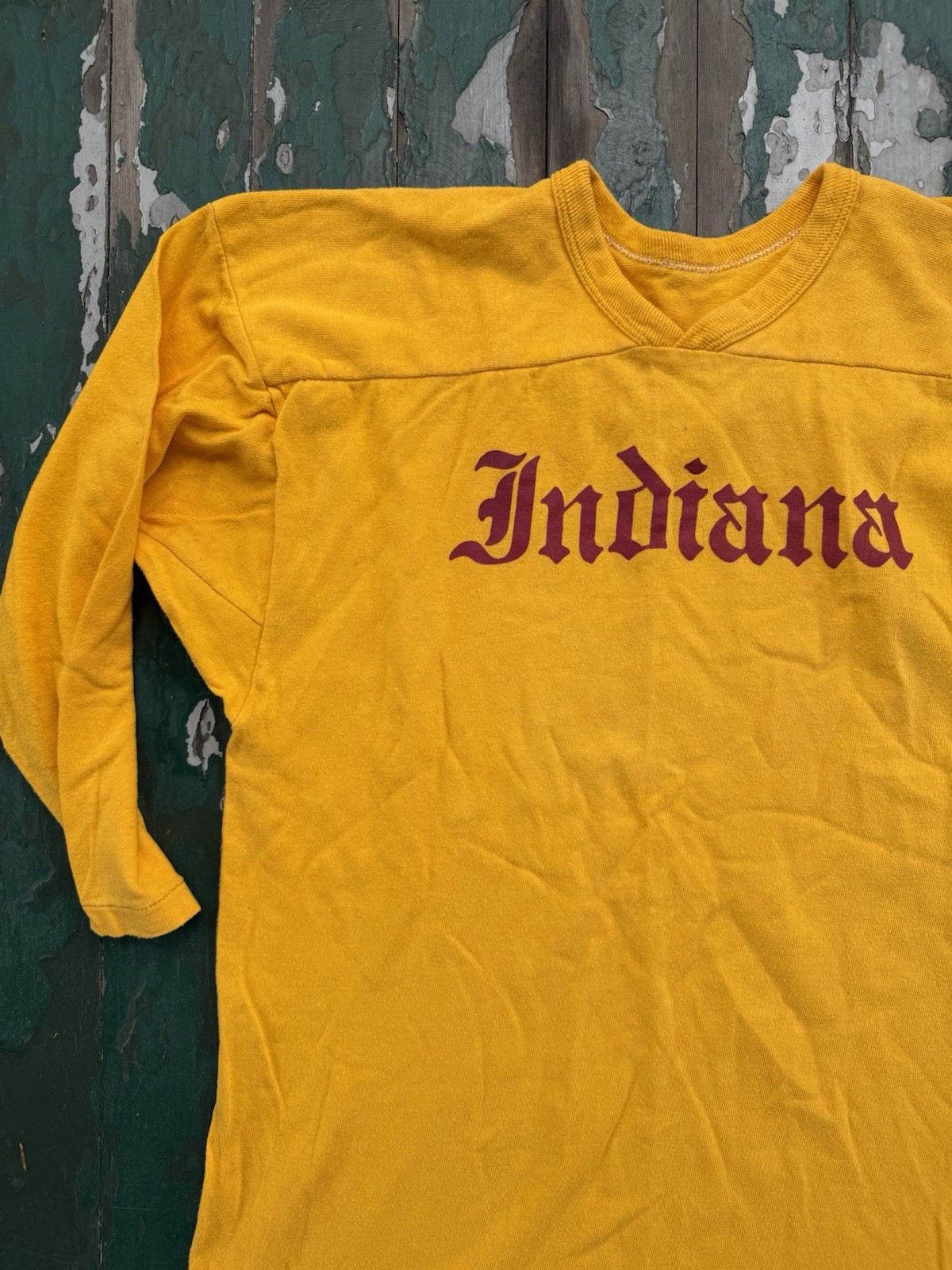 1970s-80s Russell Athletic All Cotton Football Shirt, Indiana University XL