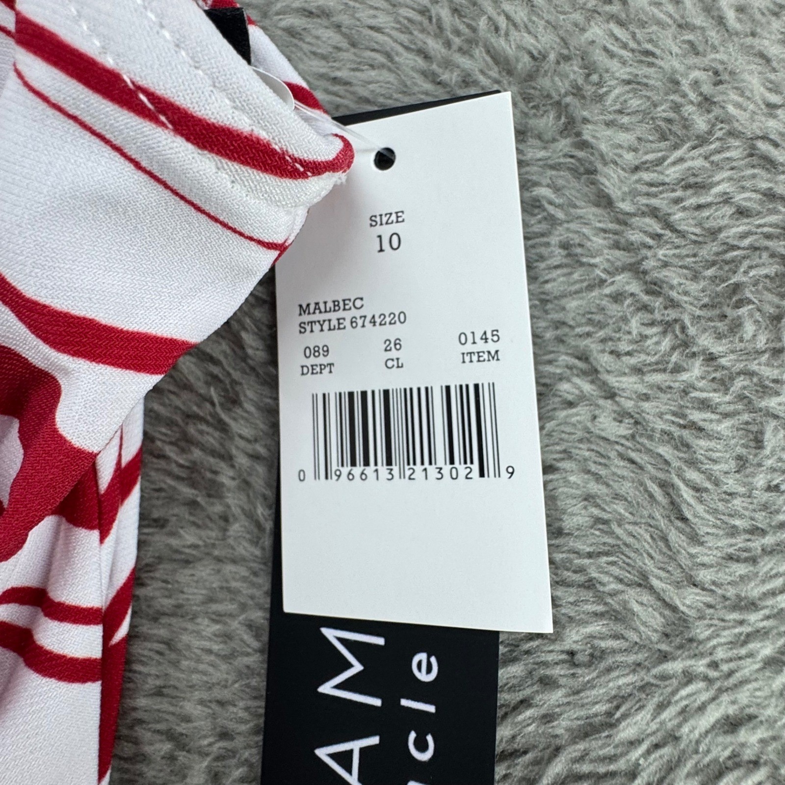 Dreamsuit by Miracle Brands Tankini Top Womens 10 Red White NEW Tropical Palm