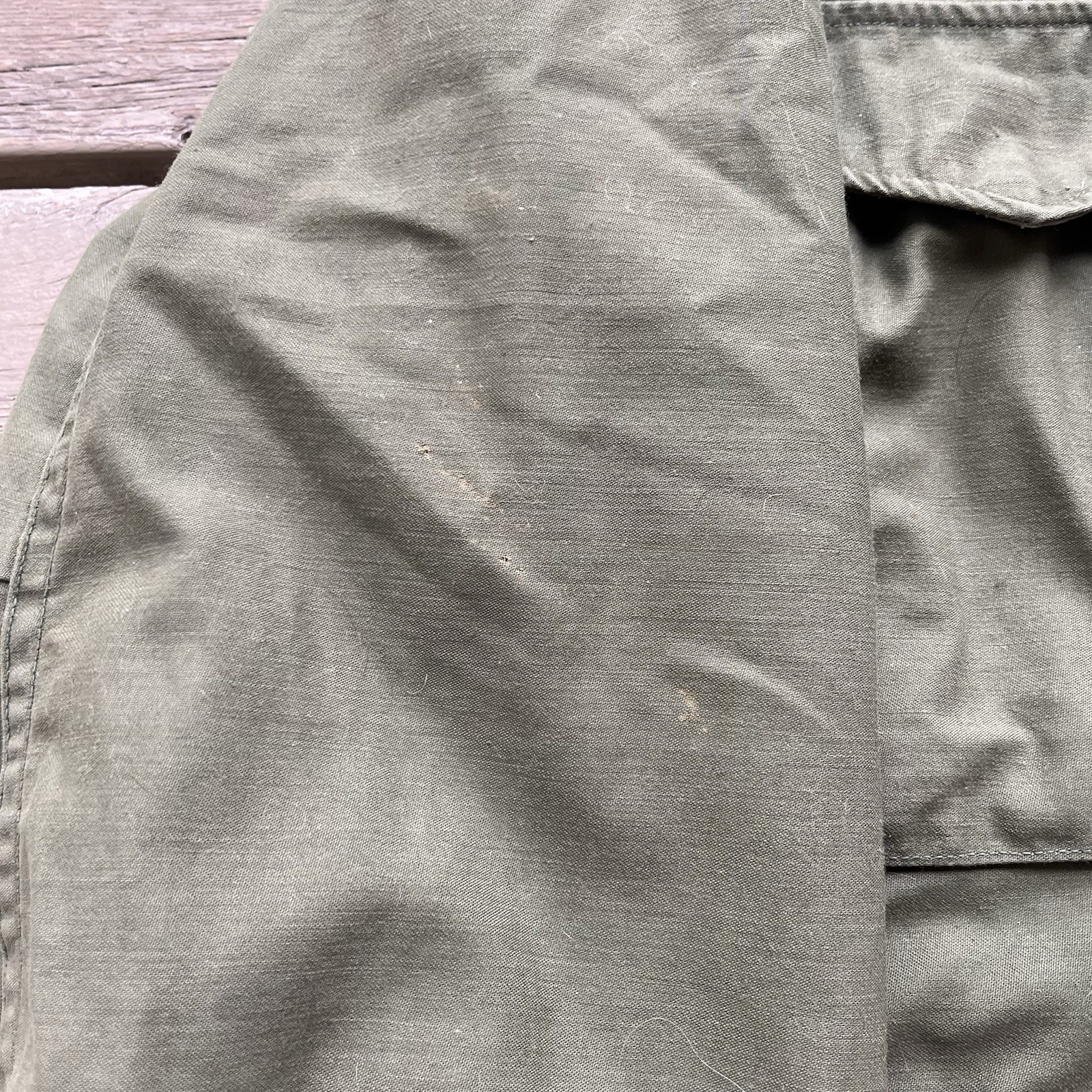 Vintage M-65 Field Jacket Olive Drab Green Military Utility Coat Medium