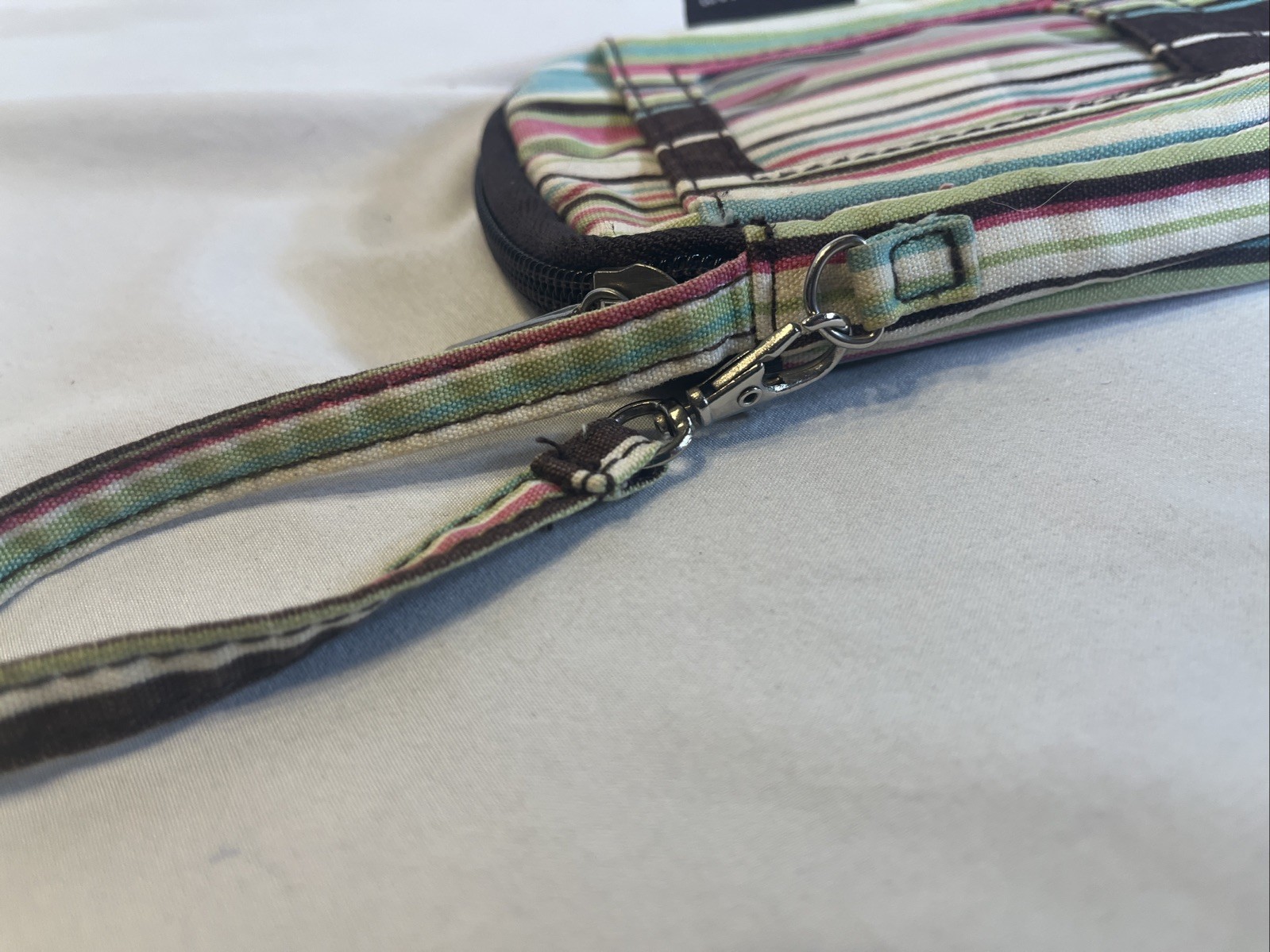 Initials Inc Wristlet Wallet Colorful Stripe ID Holder 5.5 x 3.5 Inches