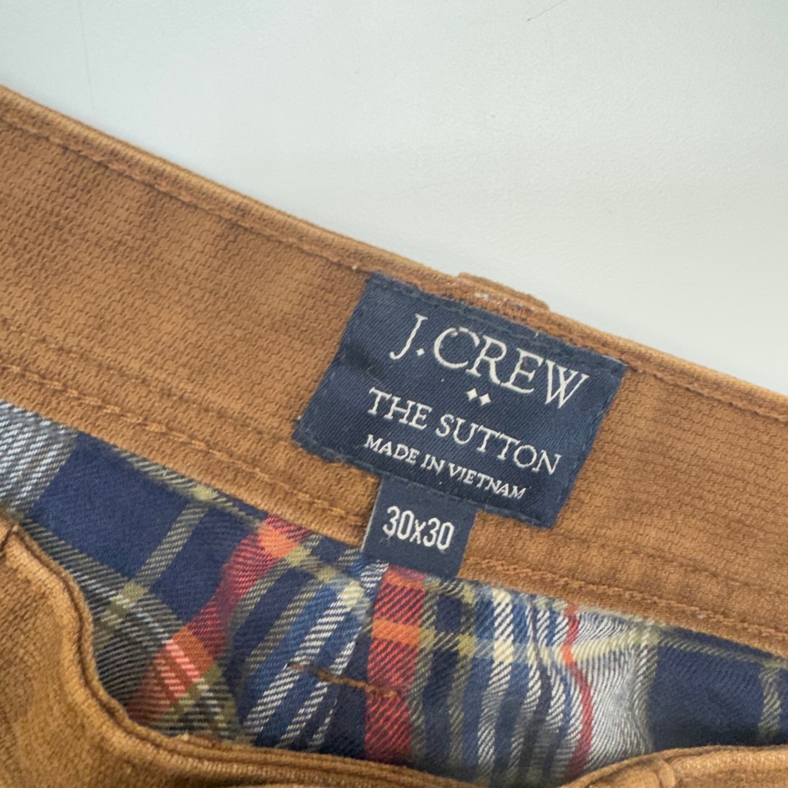 J Crew Pants Mens 30×30 Brown The Sutton Flannel Lined Corduroy Workwear