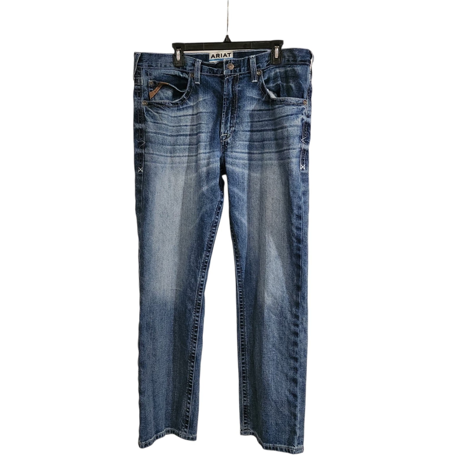 Ariat M2 Relaxed Boot Cut Jeans Mens 38×32 Blue Denim Cowboy Western Workwear