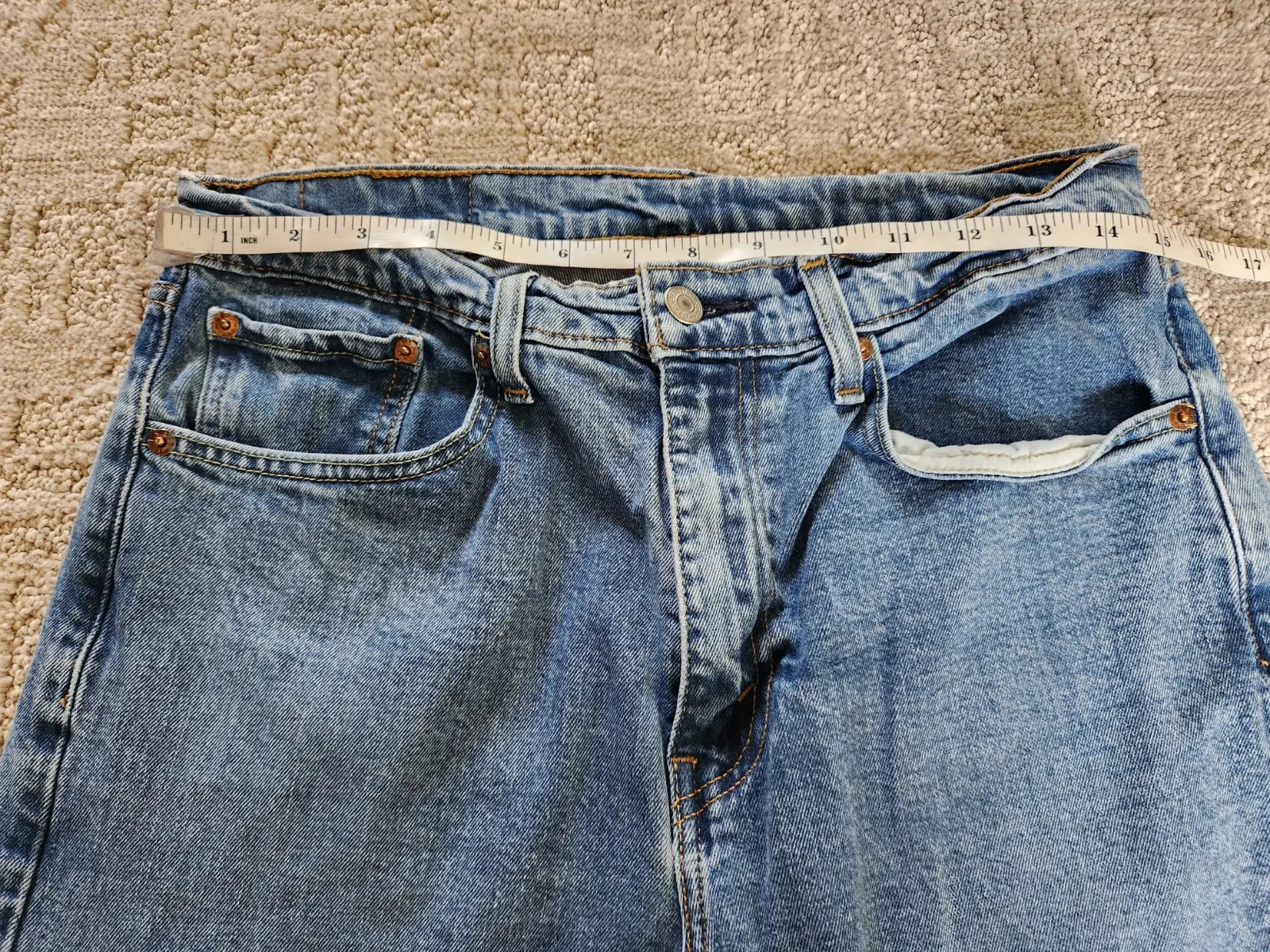 Levi’s Strauss & Co Men’s 505 Series Blue Straight Leg Denim Jeans Size: 31×32