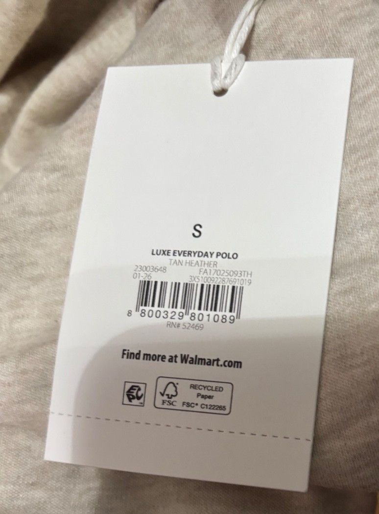 Free Assembly Cotton Luxe Everyday Polo Tan Heather Cream Men Small Lot of 2 NWT