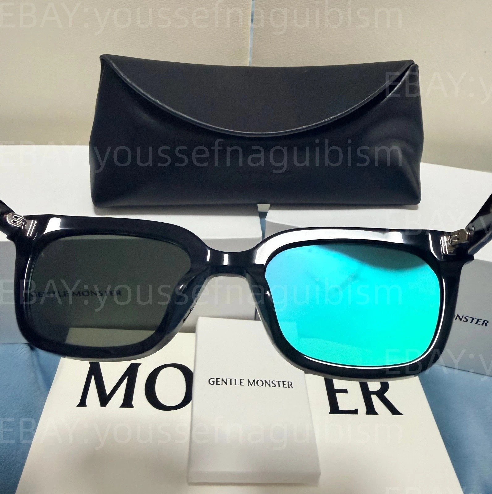 2026 GentleMonster Soho 01 Sunglasses Black Frame Black Lenses
