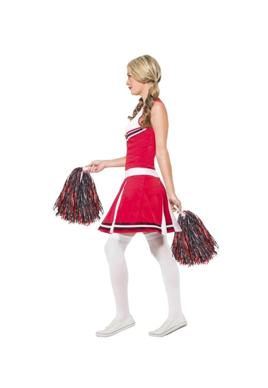 Smiffys Women’s Red Cheerleader Costume Size L NEW