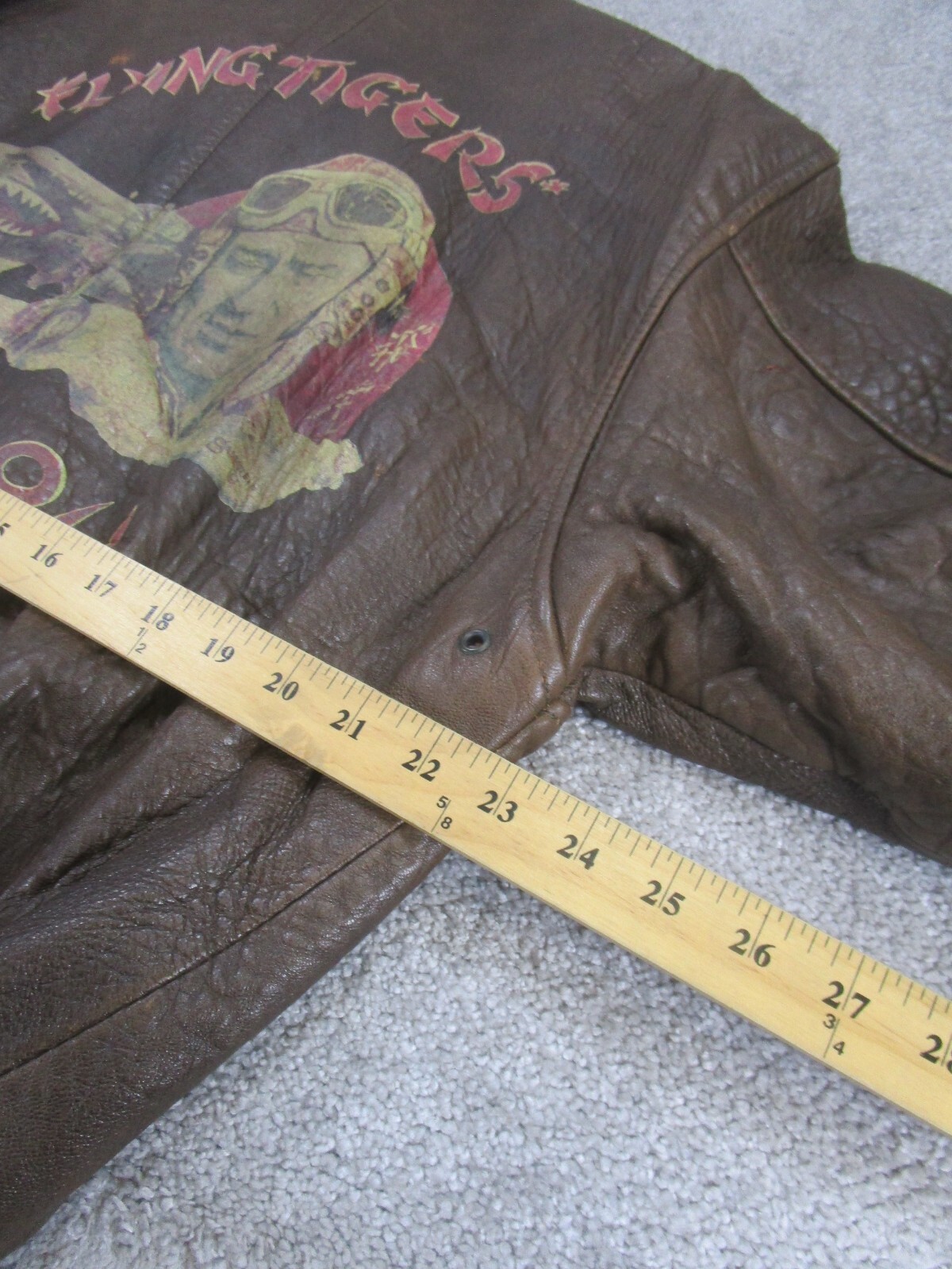 Avirex 2 Air Force Jacket Mens Large Brown Leather Bomber Flying Tigers China