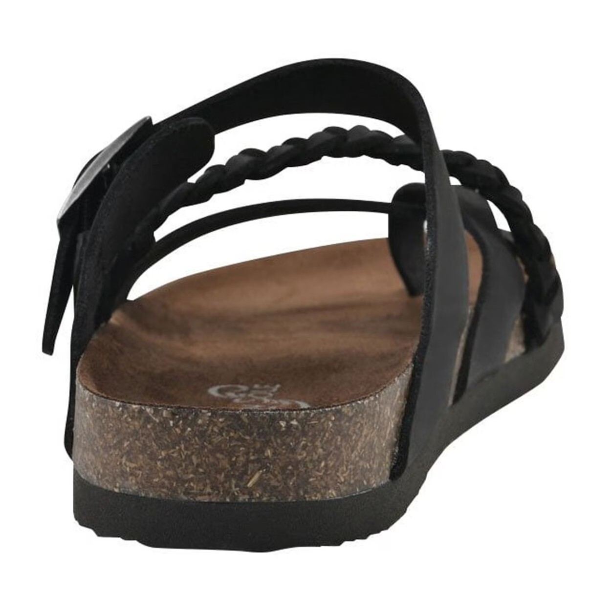 Mountain Sole Black Sandal size 8, woman’s NEW IN BOX