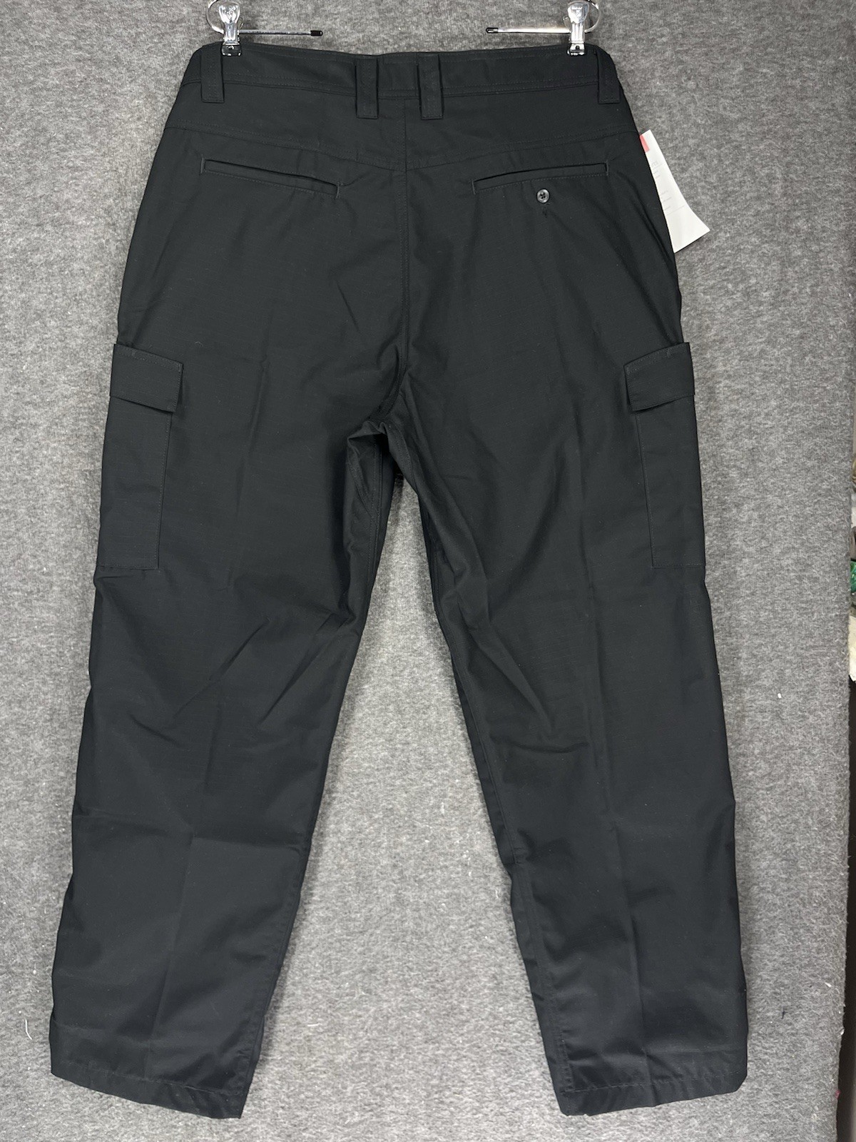 Tru-Spec 24-7 Series Tactical Cargo Pants Mens 38×32 Black RipStop Elastic Waist